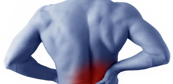 dolor en la región lumbar